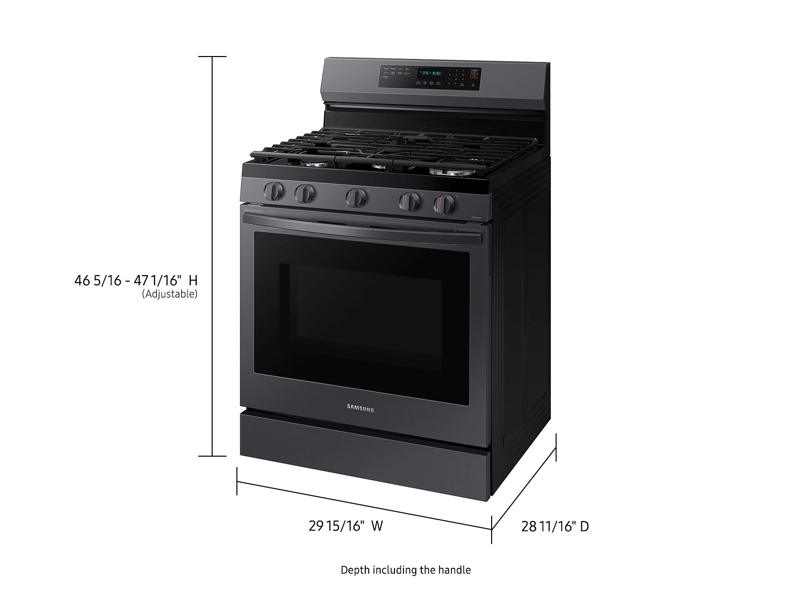 Thumbnail image of 6.0 cu. ft. Smart Freestanding Gas Range with No-Preheat Air Fry and Convection+ in Black Stainless Steel
