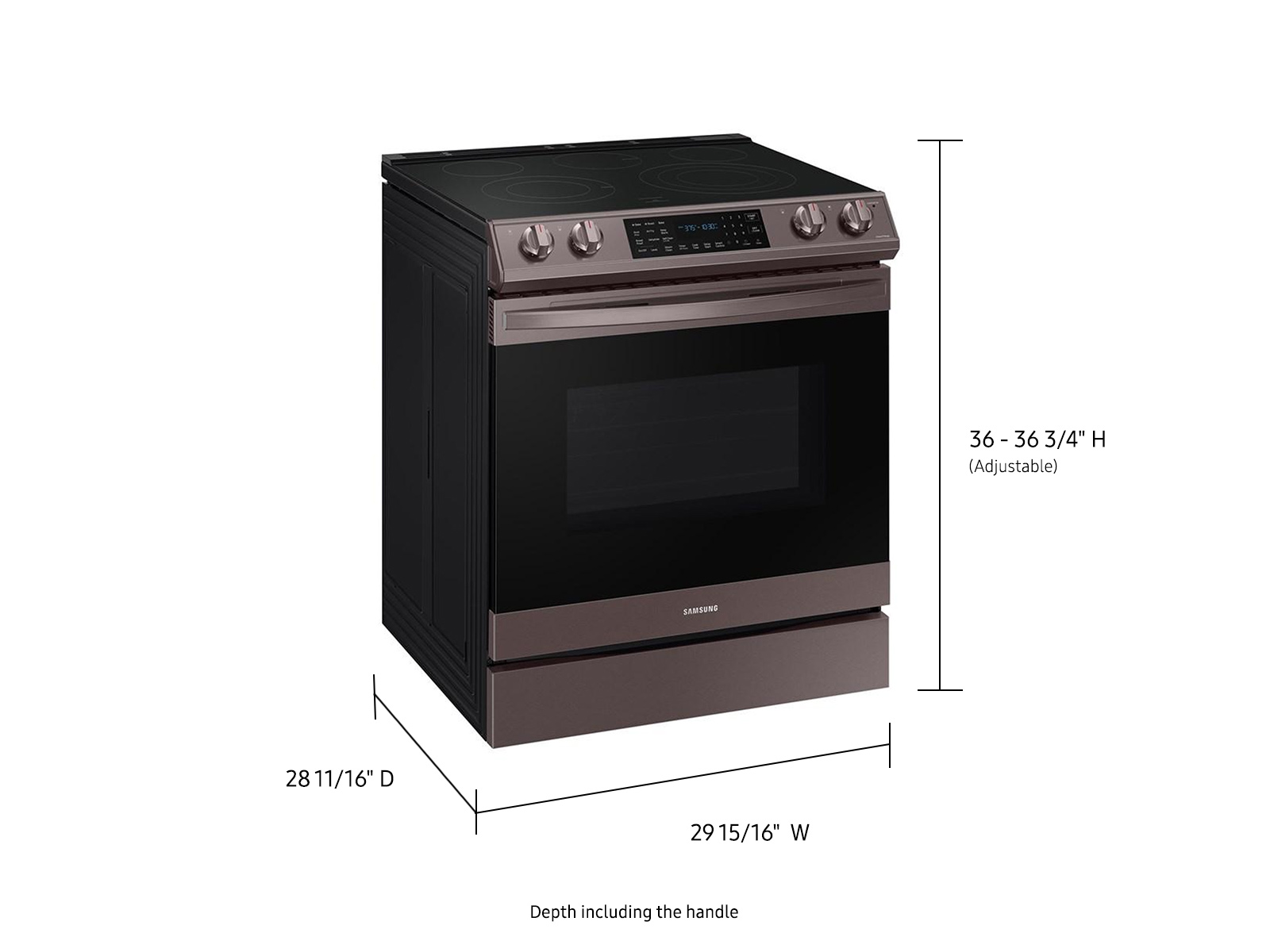Samsung 6.3 Cu. ft. Smart Slide-in Electric Range with Air Fry & Convection in Stainless Steel