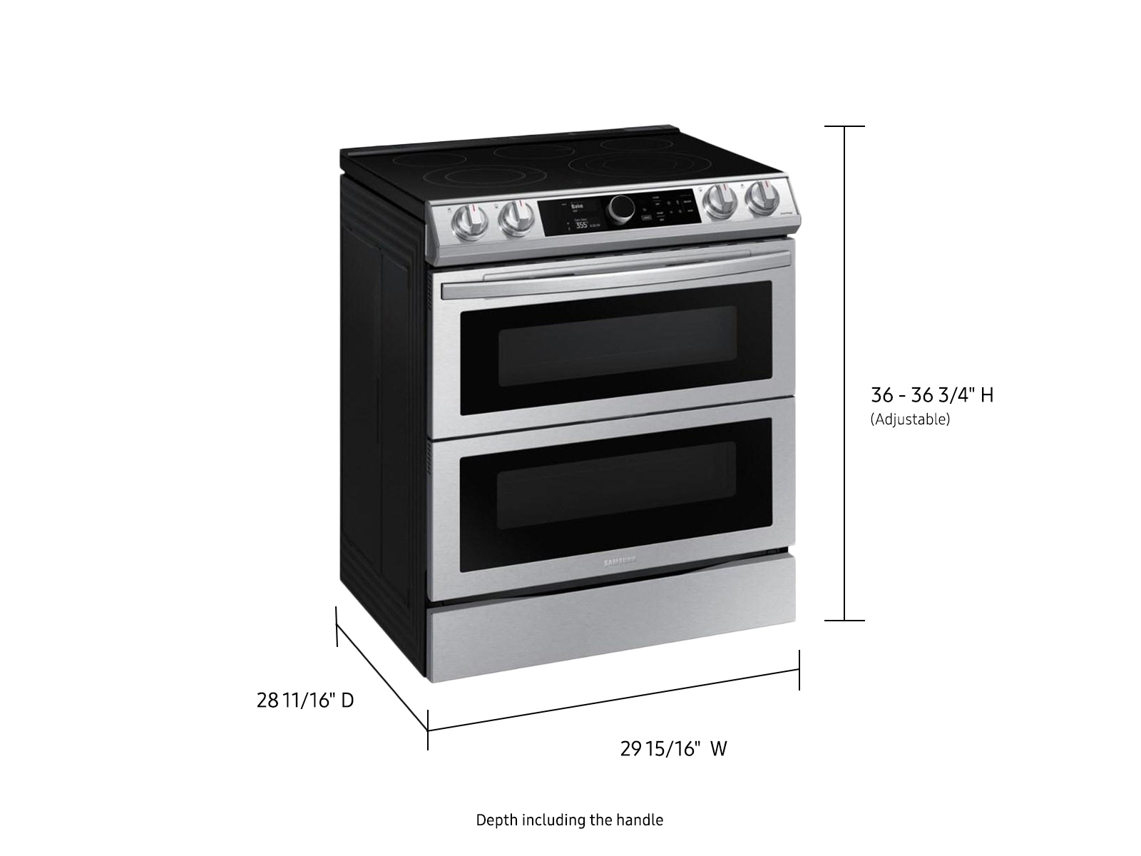 Thumbnail image of 6.3 cu ft. Smart Slide-in Electric Range with Smart Dial, Air Fry, & Flex Duo™ in Stainless Steel