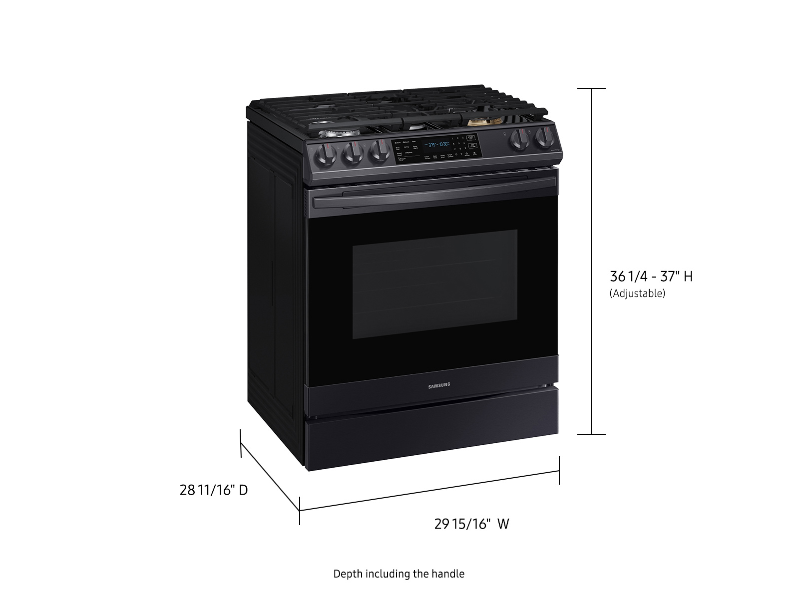Samsung 6.0 Cu. ft. Slide-in GAS Range with Air Fry, Stainless Steel - NX60T8511SS