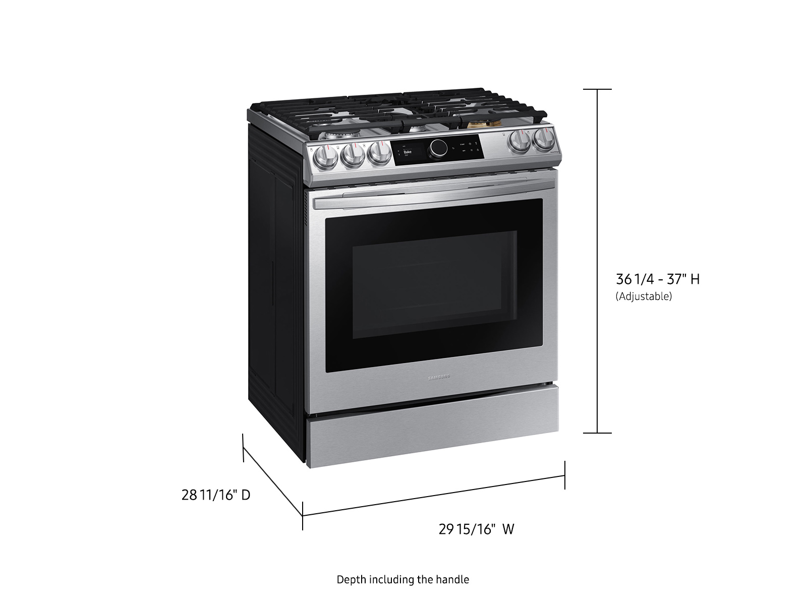 Thumbnail image of 6.0 cu ft. Smart Slide-in Gas Range with Smart Dial & Air Fry in Stainless Steel