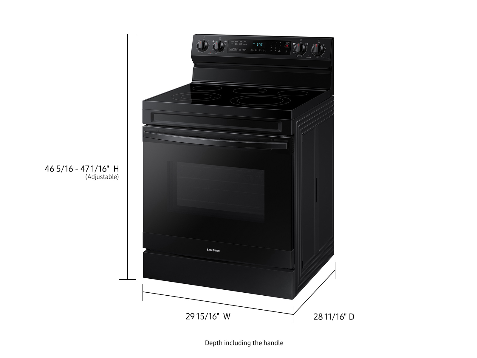 Thumbnail image of 6.3 cu. ft. Smart Freestanding Electric Range with No-Preheat Air Fry & Convection in Black
