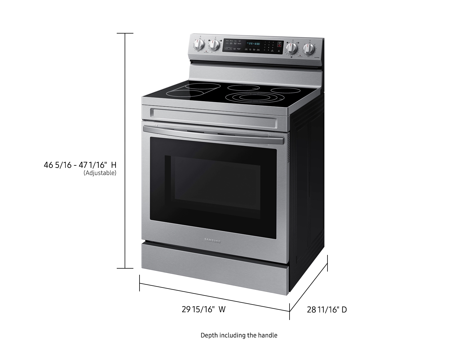 Thumbnail image of 6.3 cu. ft. Smart Freestanding Electric Range with No-Preheat Air Fry, Convection+ & Griddle in Stainless Steel