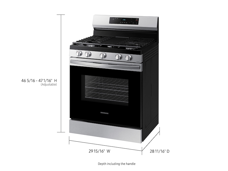 6.0 cu. ft. Smart Freestanding Gas Range with Integrated Griddle in Stainless Steel