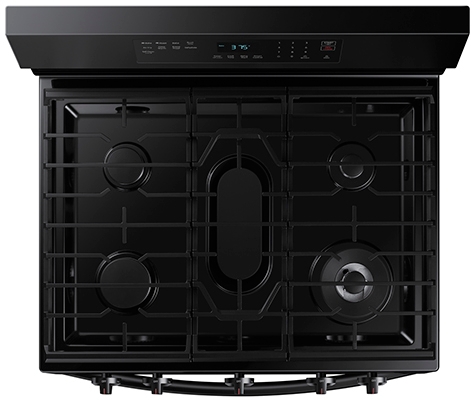 NX60A6111SB Samsung Appliances 6.0 cu. ft. Smart Freestanding Gas Range  with Integrated Griddle in Black BLACK - Jetson TV & Appliance