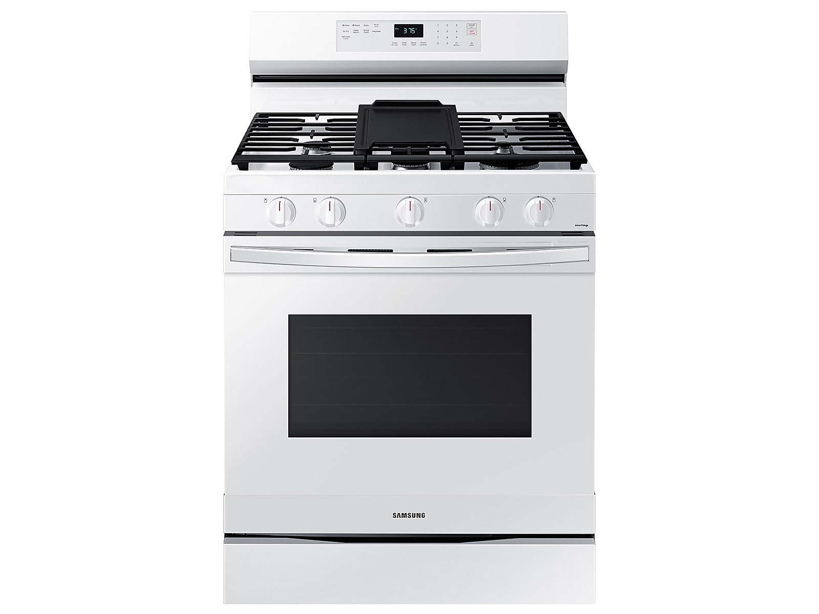 Samsung 6.0 cu. ft. Smart Freestanding Gas Range with Integrated Griddle in White(NX60A6511SW/AA)