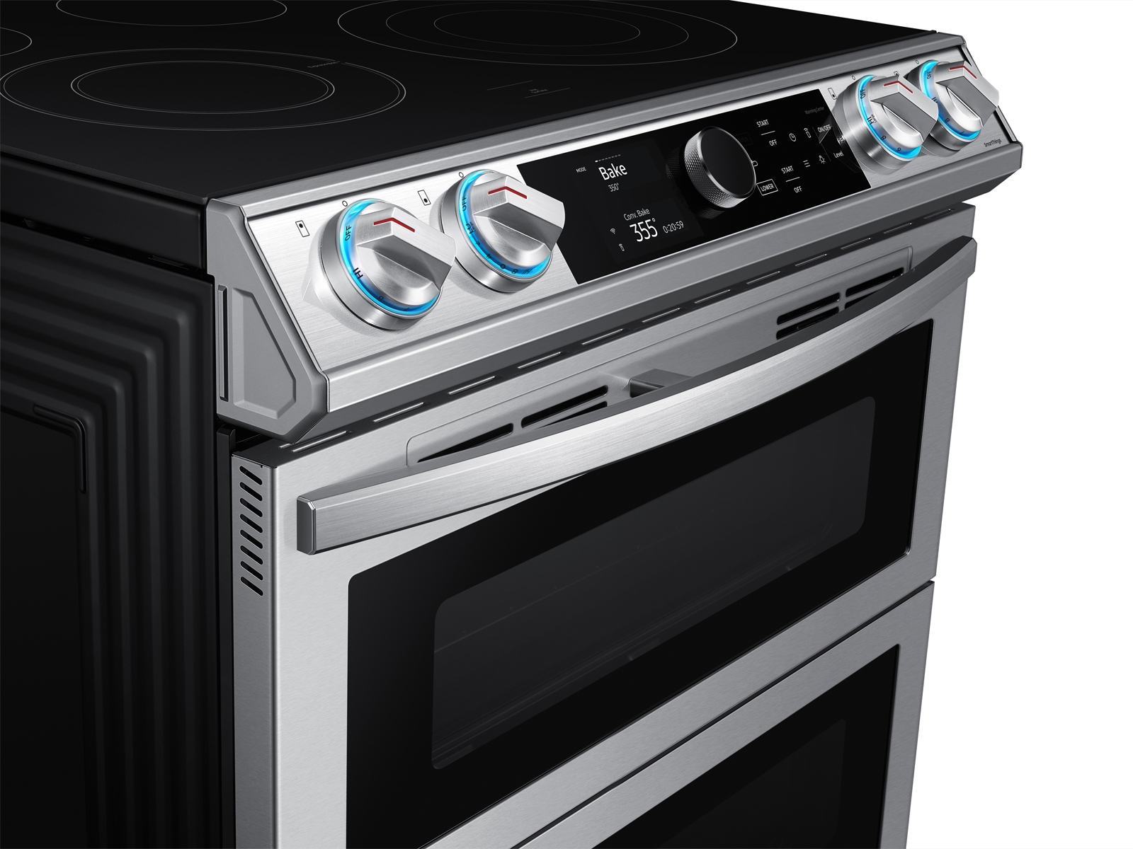 NE63T8751SG by Samsung - 6.3 cu ft. Smart Slide-in Electric Range with  Smart Dial, Air Fry, & Flex Duo™ in Black Stainless Steel
