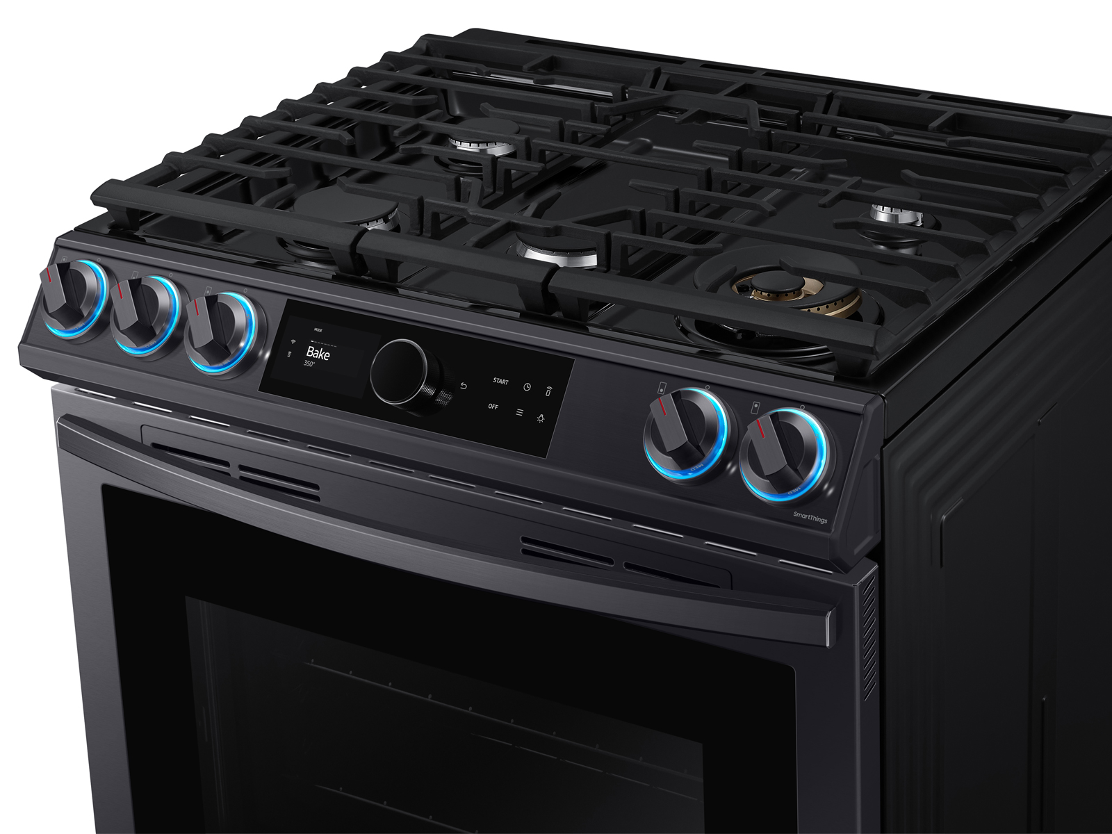 6.0 cu ft. Smart Slidein Gas Range with Smart Dial & Air Fry in Black