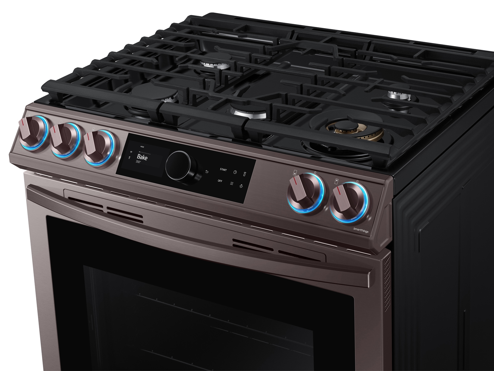 Thumbnail image of Bespoke Smart Slide-in Gas Range 6.0 cu. ft. with Smart Dial, Air Fry & Wi-Fi in Tuscan Steel