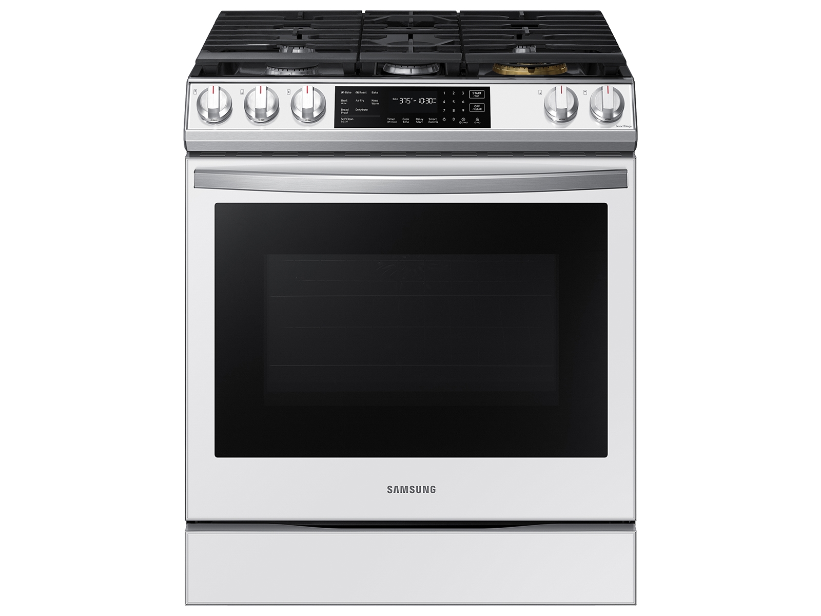 Photos - Cooker Samsung Bespoke 6.0 cu. ft. Smart Front Control Slide-In Gas Range with Ai 