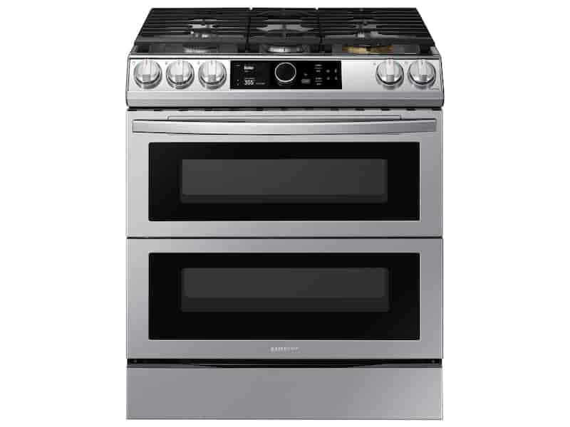 6.3 cu. ft. Flex Duo™ Front Control Slide-in Dual Fuel Range with Smart Dial, Air Fry, and Wi-Fi in Stainless Steel