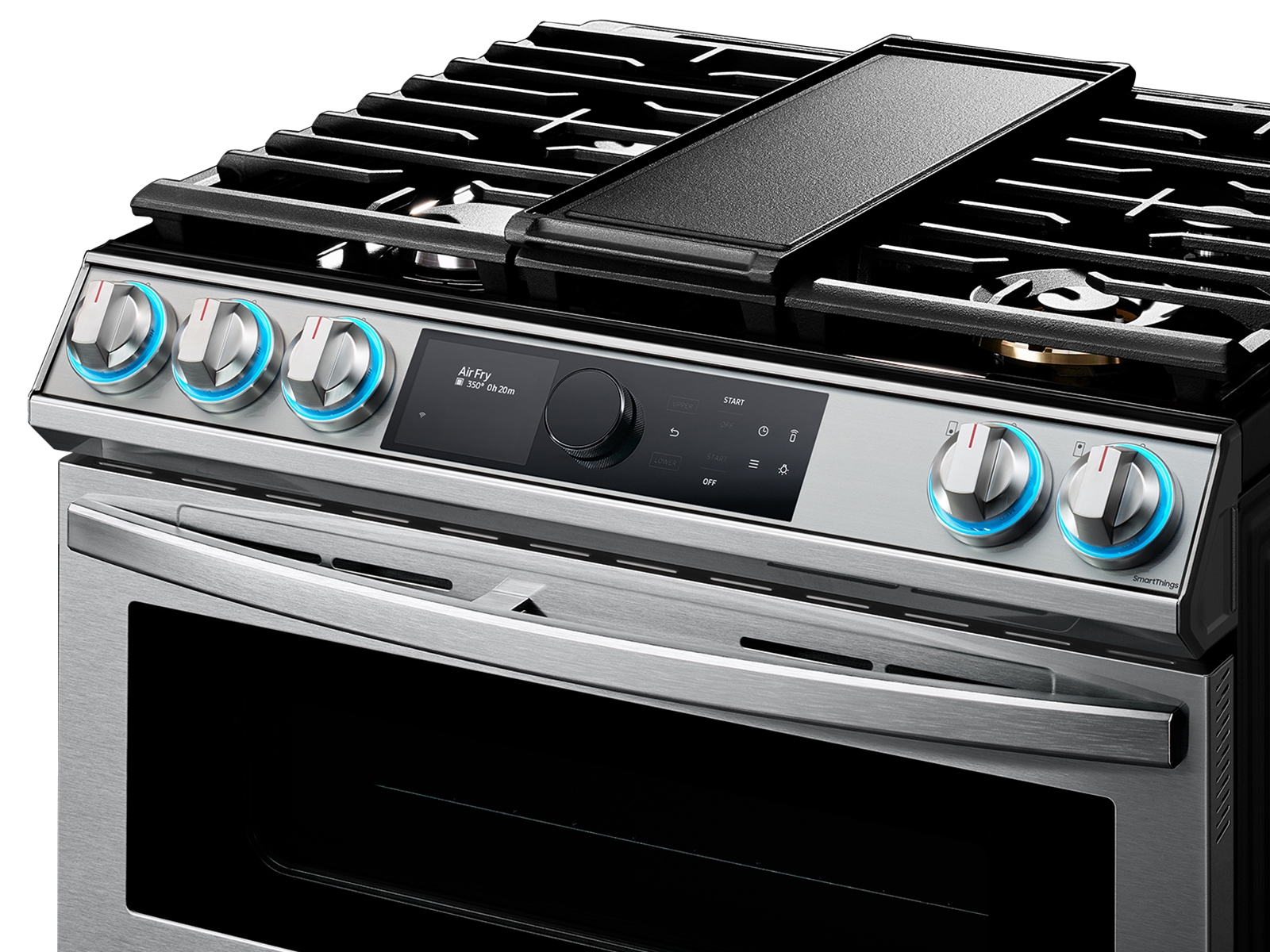 Thumbnail image of 6.3 cu. ft. Flex Duo™ Front Control Slide-in Dual Fuel Range with Smart Dial, Air Fry, and Wi-Fi in Stainless Steel
