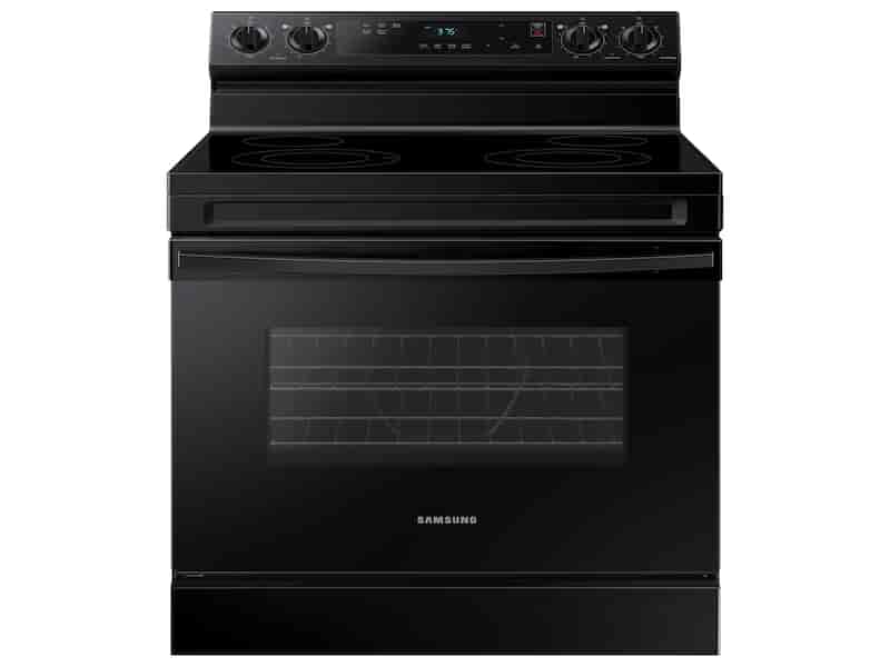 6.3 cu. ft. Smart Freestanding Electric Range with Steam Clean in Black
