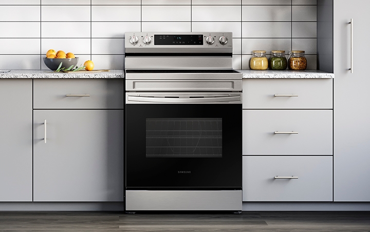 Samsung 6.3 cu. ft. Freestanding Electric Range with WiFi and Steam Clean  Stainless Steel NE63A6111SS/AA - Best Buy