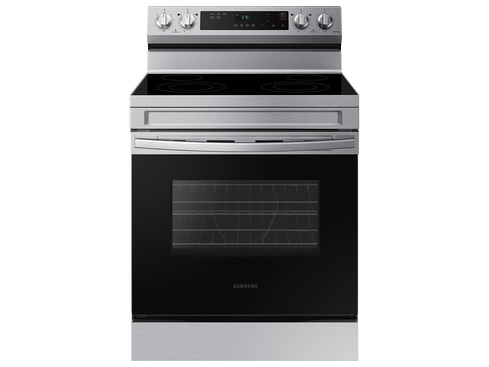 Samsung 6.3 cu. ft. Smart Freestanding Electric Range with Steam Clean in Stainless Steel(NE63A6111SS/AA)