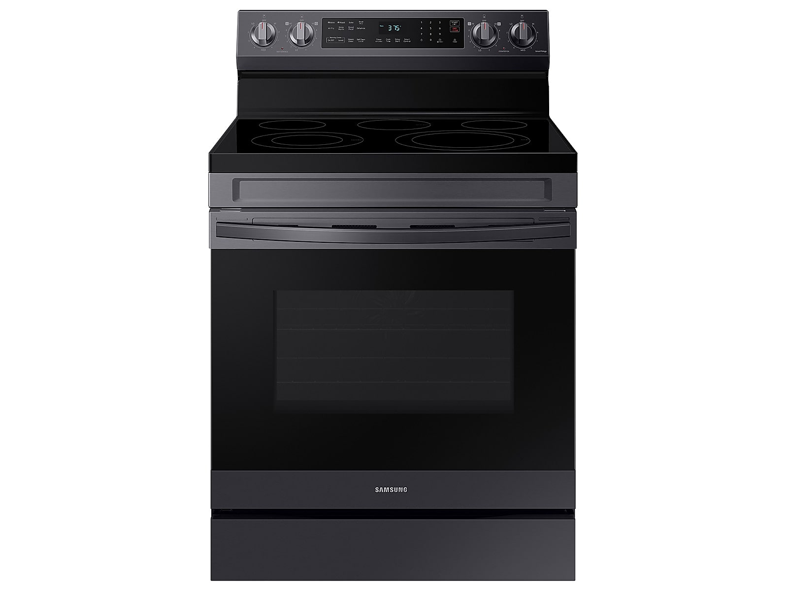 Samsung 6.3 cu. ft. Smart Freestanding Electric Range with No-Preheat Air Fry & Convection in Black Stainless Steel(NE63A6511SG/AA) photo