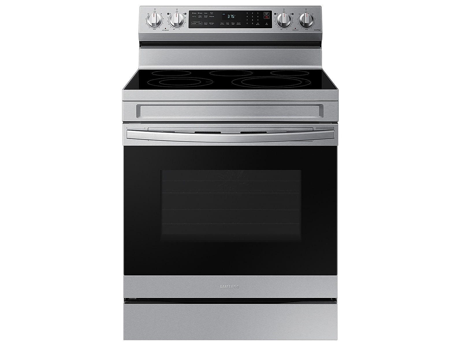 Samsung 6.3 cu. ft. Smart Freestanding Electric Range with No-Preheat Air Fry & Convection in Silver(NE63A6511SS/AA)