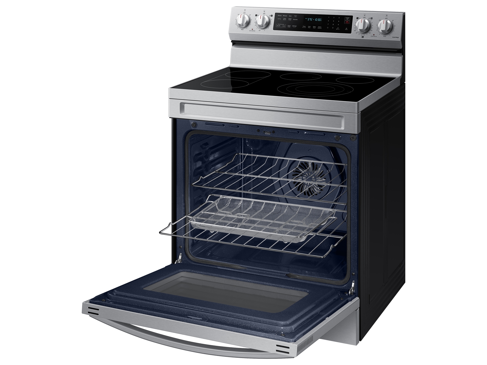 Samsung 6.3 Cu. ft. Smart Freestanding Electric Range with No-Preheat Air Fry, Convection+ & Griddle in Stainless Steel