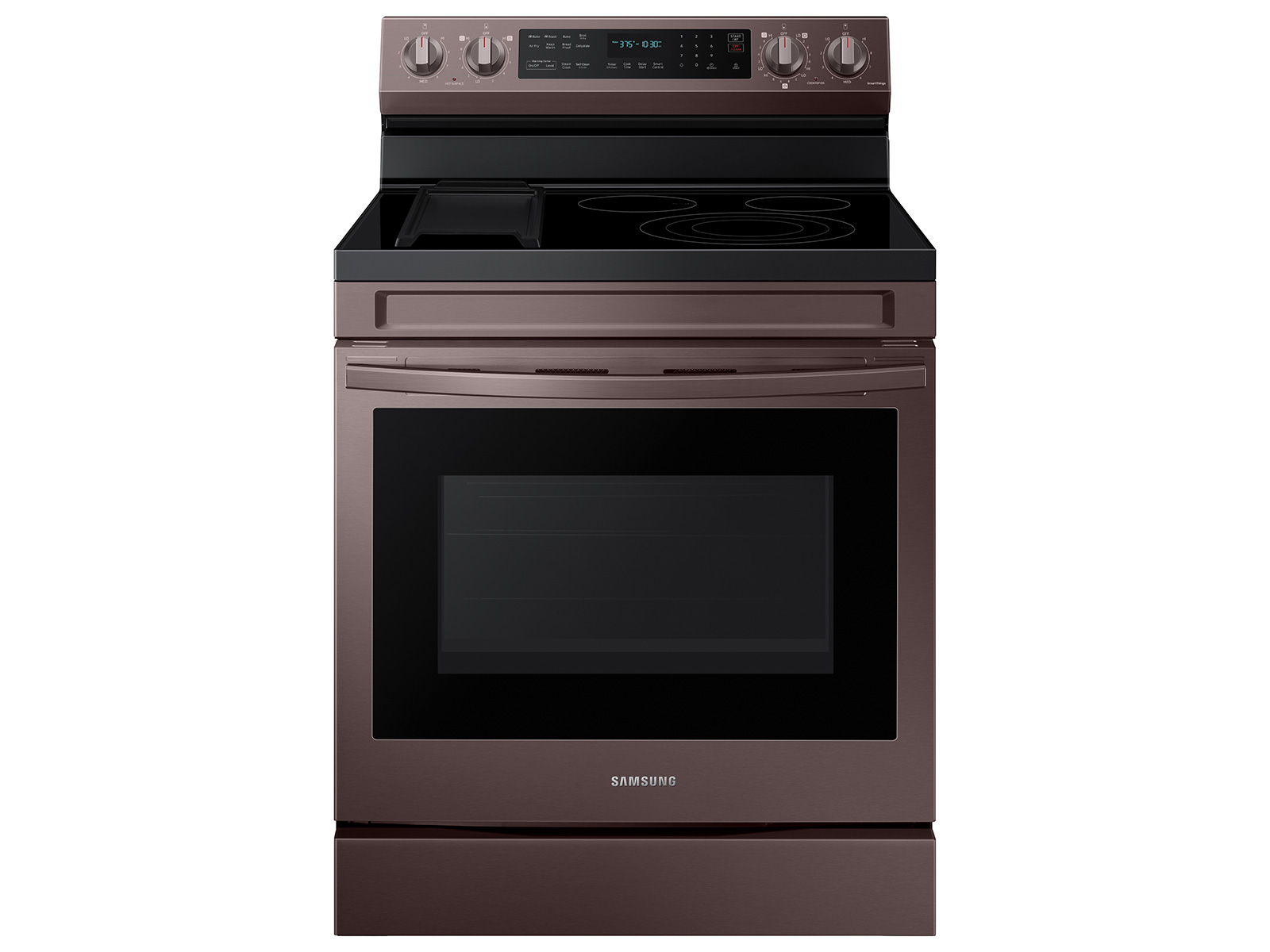 Samsung 6.3 cu. ft. Smart Freestanding Electric Range with No-Preheat Air Fry, Convection+ & Griddle in Tuscan Stainless Steel(NE63A6711ST/AA)