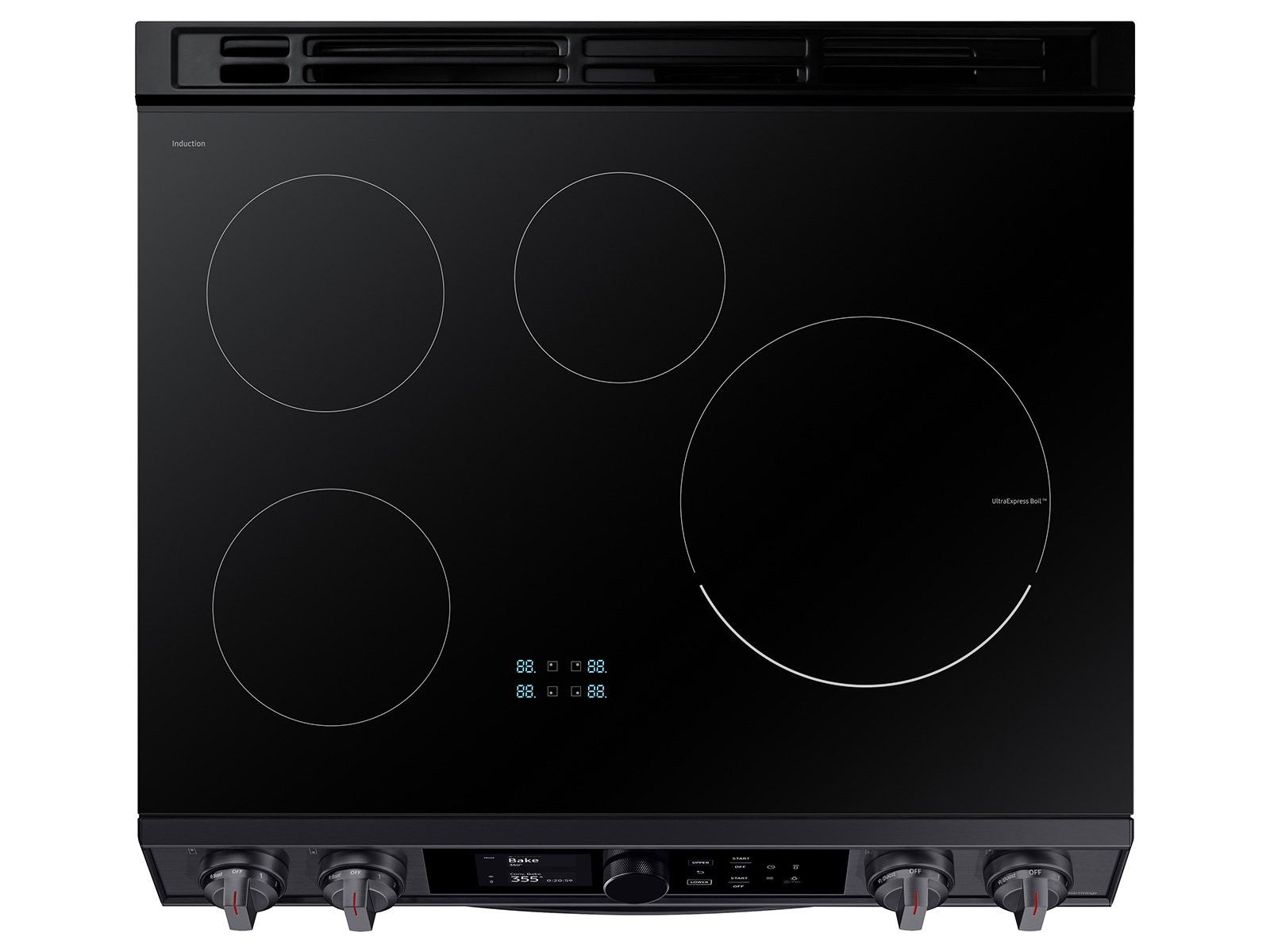 Thumbnail image of 6.3 cu. ft. Smart Slide-in Induction Range with Flex Duo&trade;, Smart Dial &amp; Air Fry in Black Stainless Steel