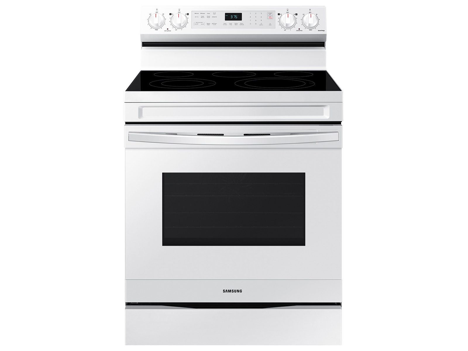 NE63A6511SW Samsung 6.3 cu. ft. Smart Freestanding Electric Range with  No-Preheat Air Fry & Convection in White WHITE - Metro Appliances & More