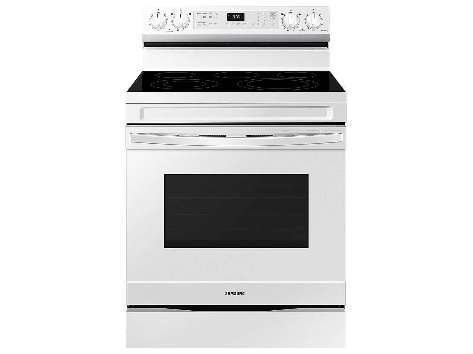 Samsung 6.3 cu. ft. Smart Freestanding Electric Range with No-Preheat Air Fry &amp; Convection in White(NE63A6511SW/AA)