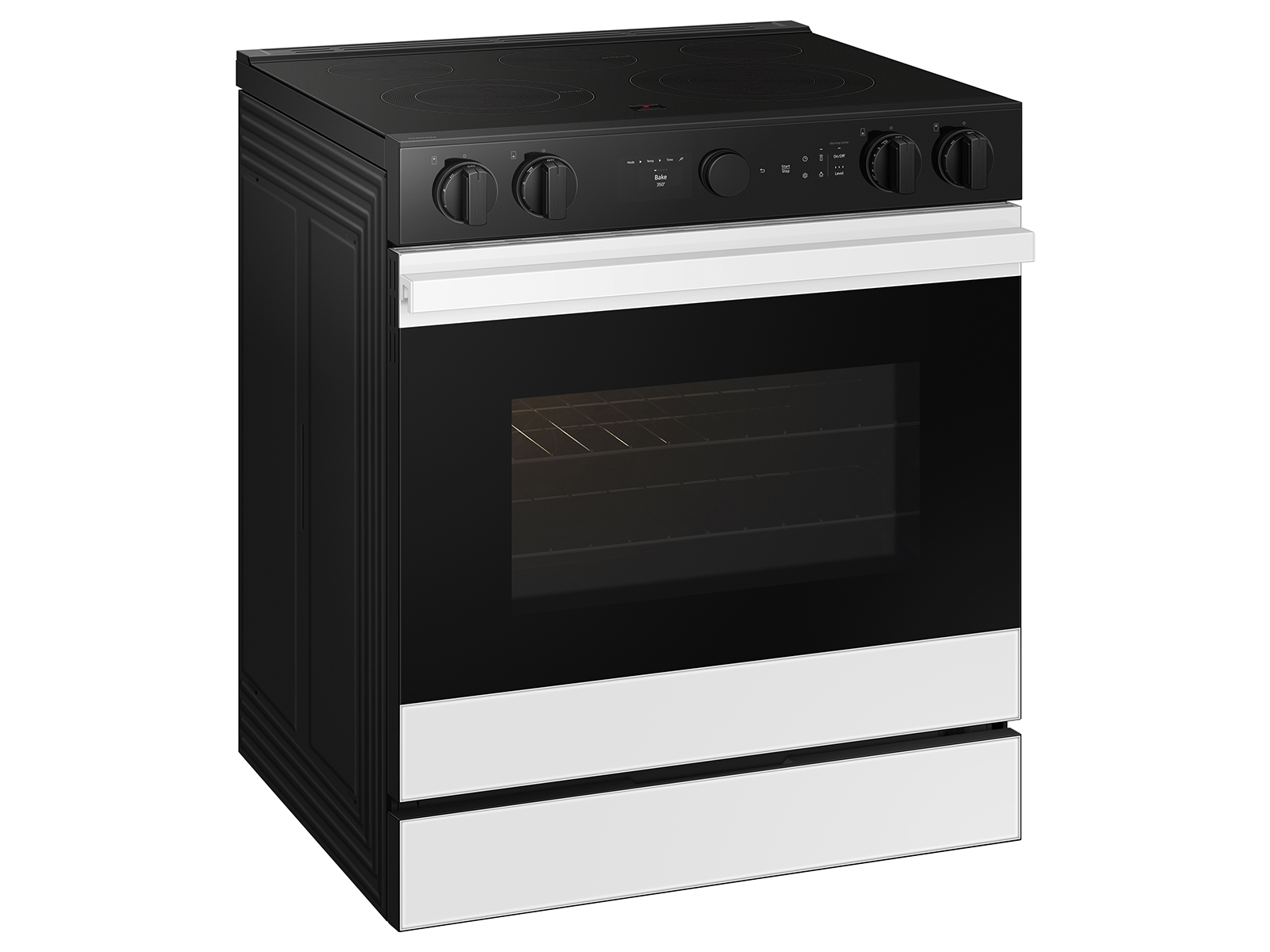 Thumbnail image of Bespoke 6.3 cu. ft. Smart Slide-In Electric Range with Smart Oven Camera & Illuminated Precision Knobs in White Glass