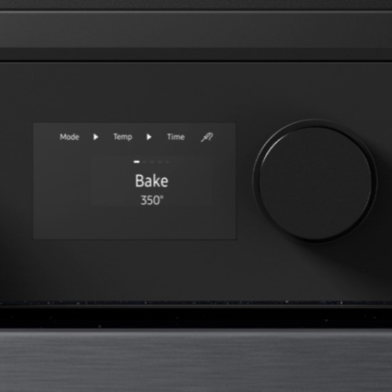 Bespoke Smart Slide-in Electric Range 6.3 cu. ft. in Matte Black Steel ...