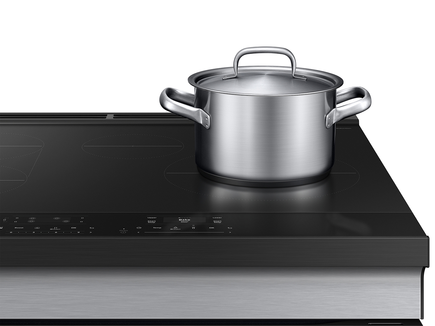 Thumbnail image of Bespoke Smart Slide-In Induction Range 6.3 cu. ft. with Flex Duo™ & Ambient Edge Lighting™ in Stainless Steel