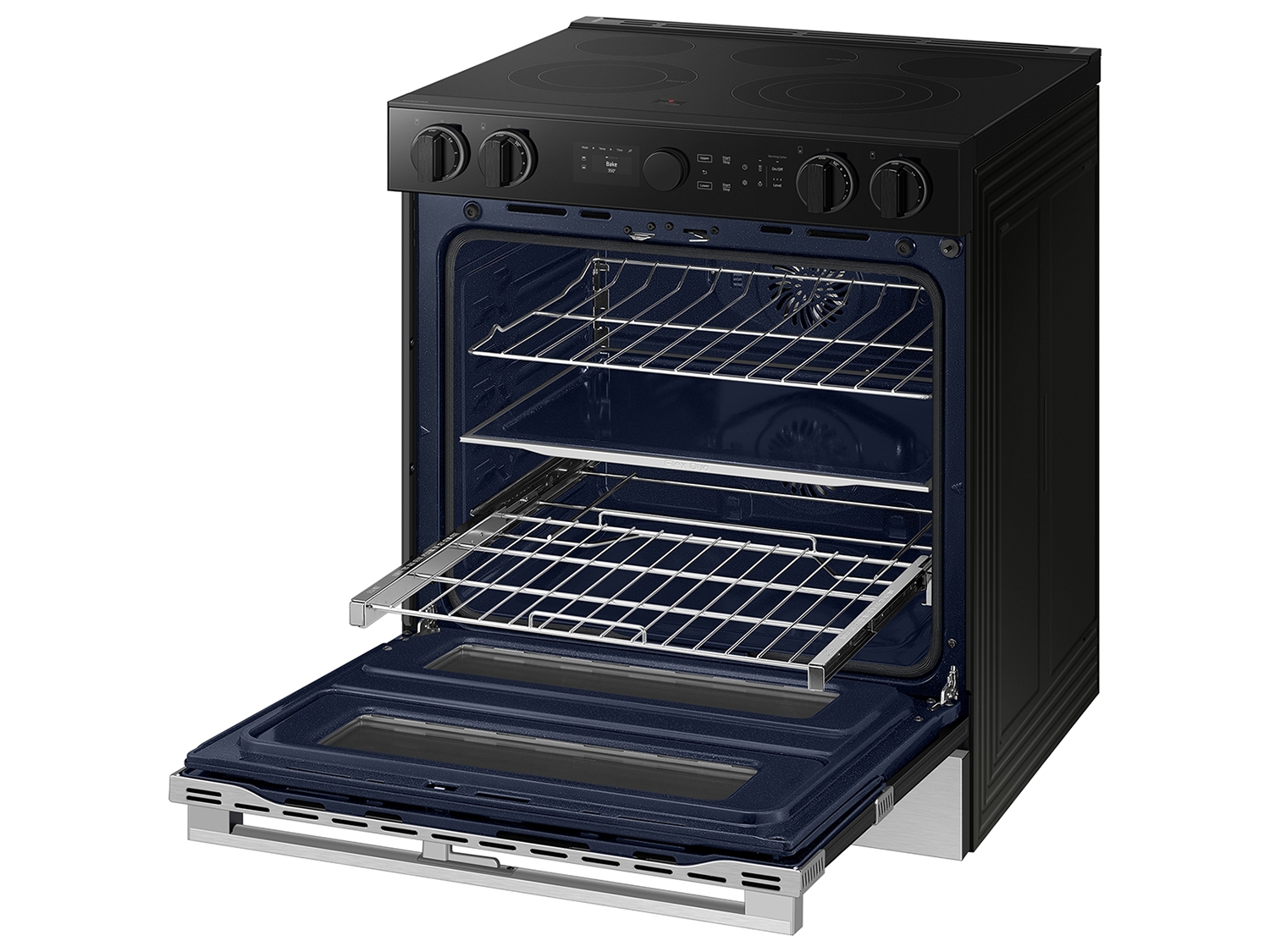 Thumbnail image of Bespoke Smart Slide-In Electric Range 6.3 cu. ft. with Flex Duo™ & Illuminated Precision Knobs in Stainless Steel