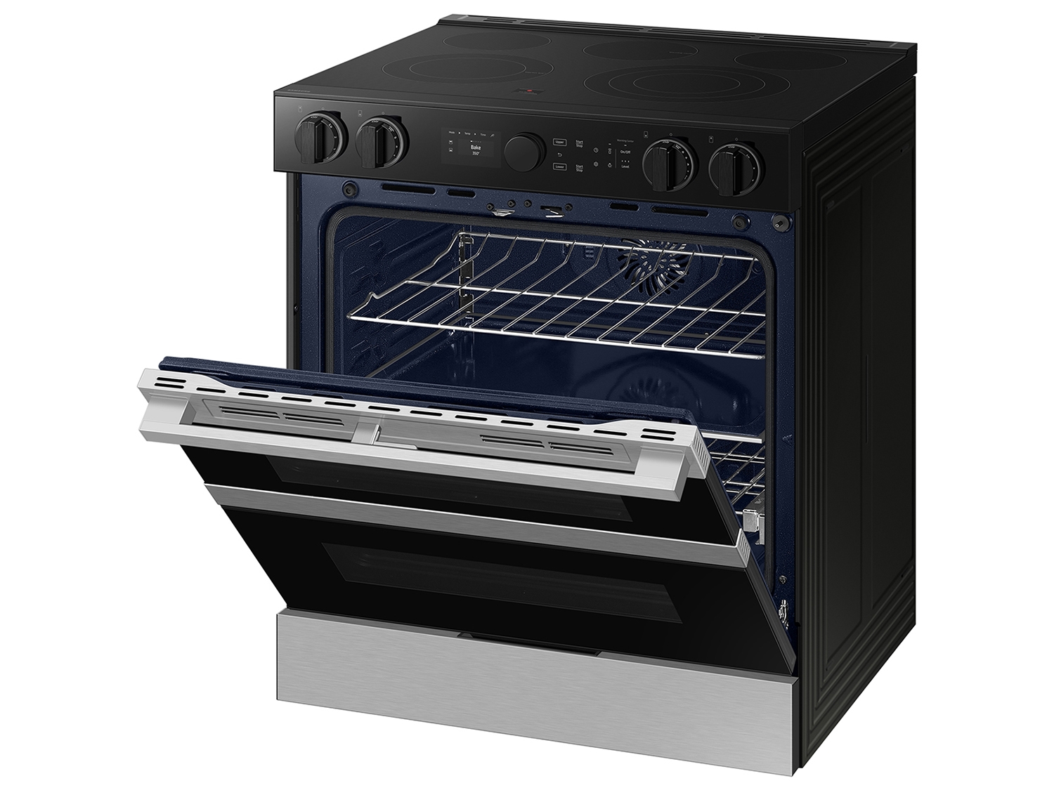 Thumbnail image of Bespoke Smart Slide-In Electric Range 6.3 cu. ft. with Flex Duo&trade; &amp; Illuminated Precision Knobs in Stainless Steel