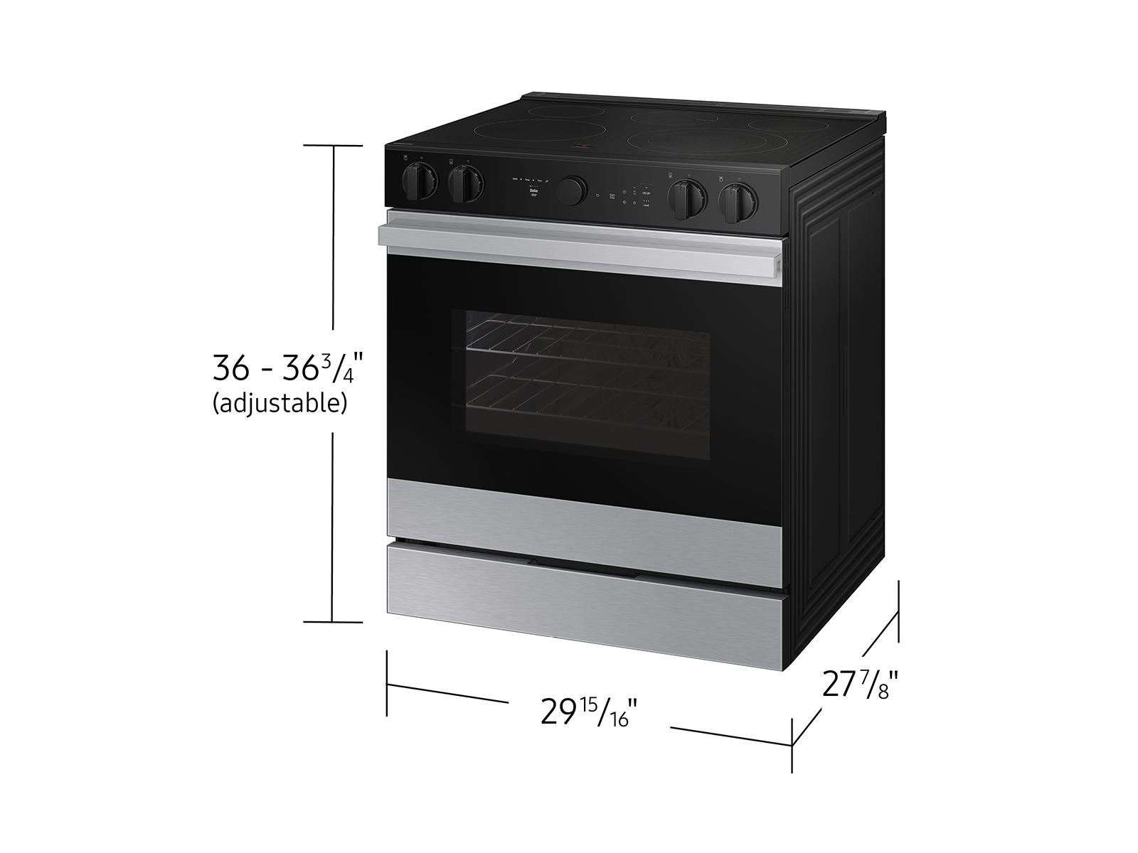 Thumbnail image of Bespoke 6.3 cu. ft. Smart Slide-In Electric Range with Air Sous Vide & Air Fry in Stainless Steel