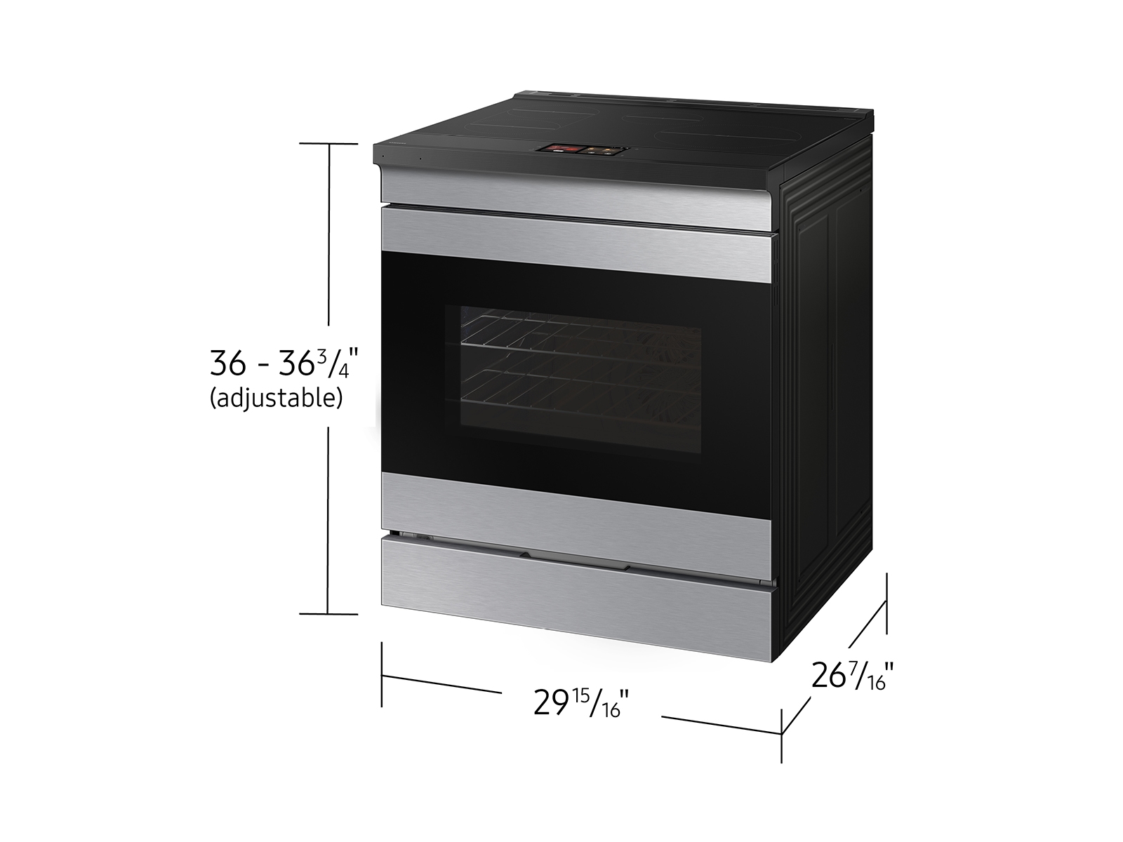 Thumbnail image of Bespoke 6.3 cu. ft. Smart Slide-In Induction Range with AI Home & Smart Oven Camera in Stainless Steel