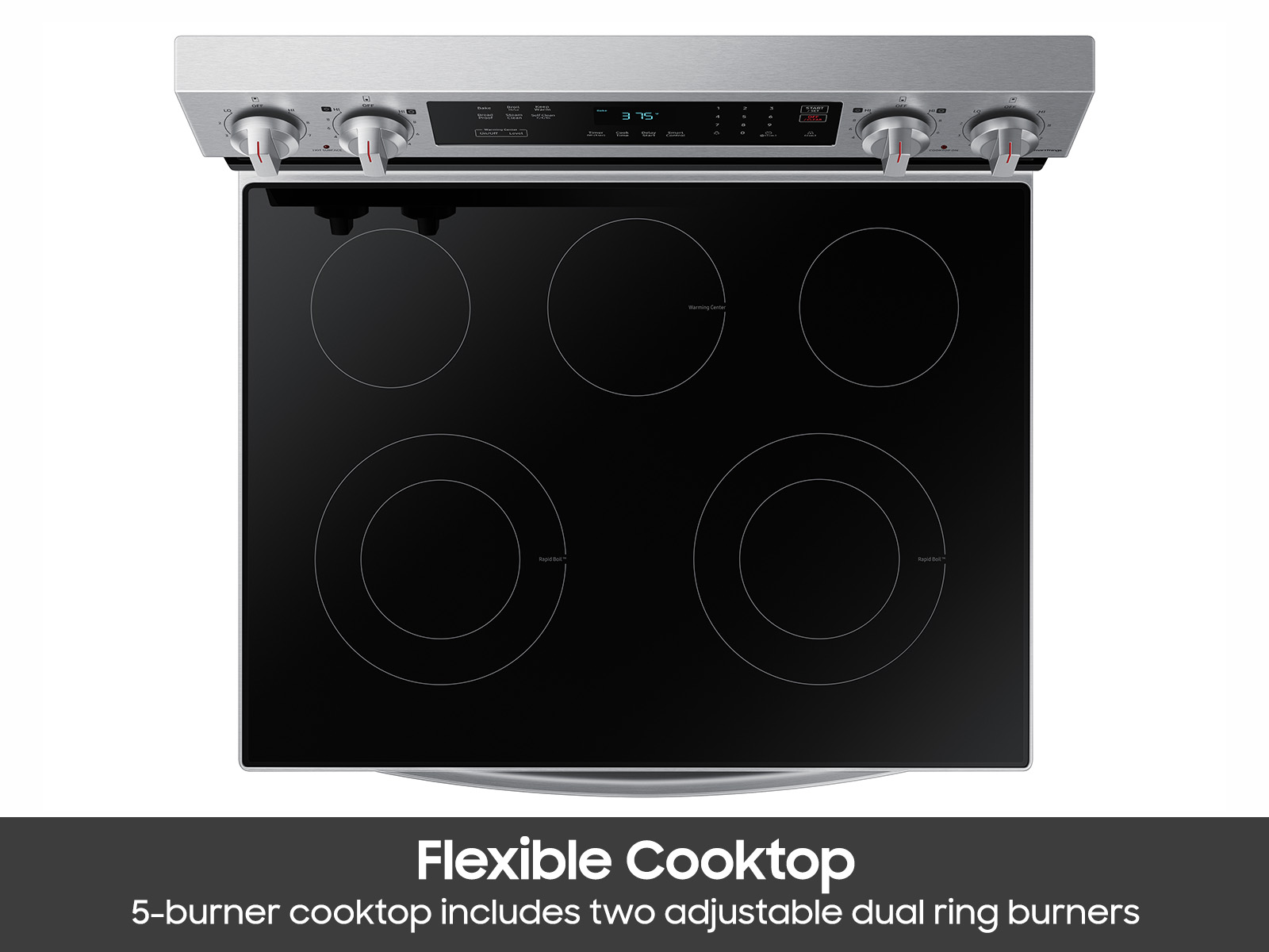 Thumbnail image of 6.3 cu. ft. Smart Freestanding Electric Range with Rapid Boil&trade; &amp; Self Clean in Stainless Steel