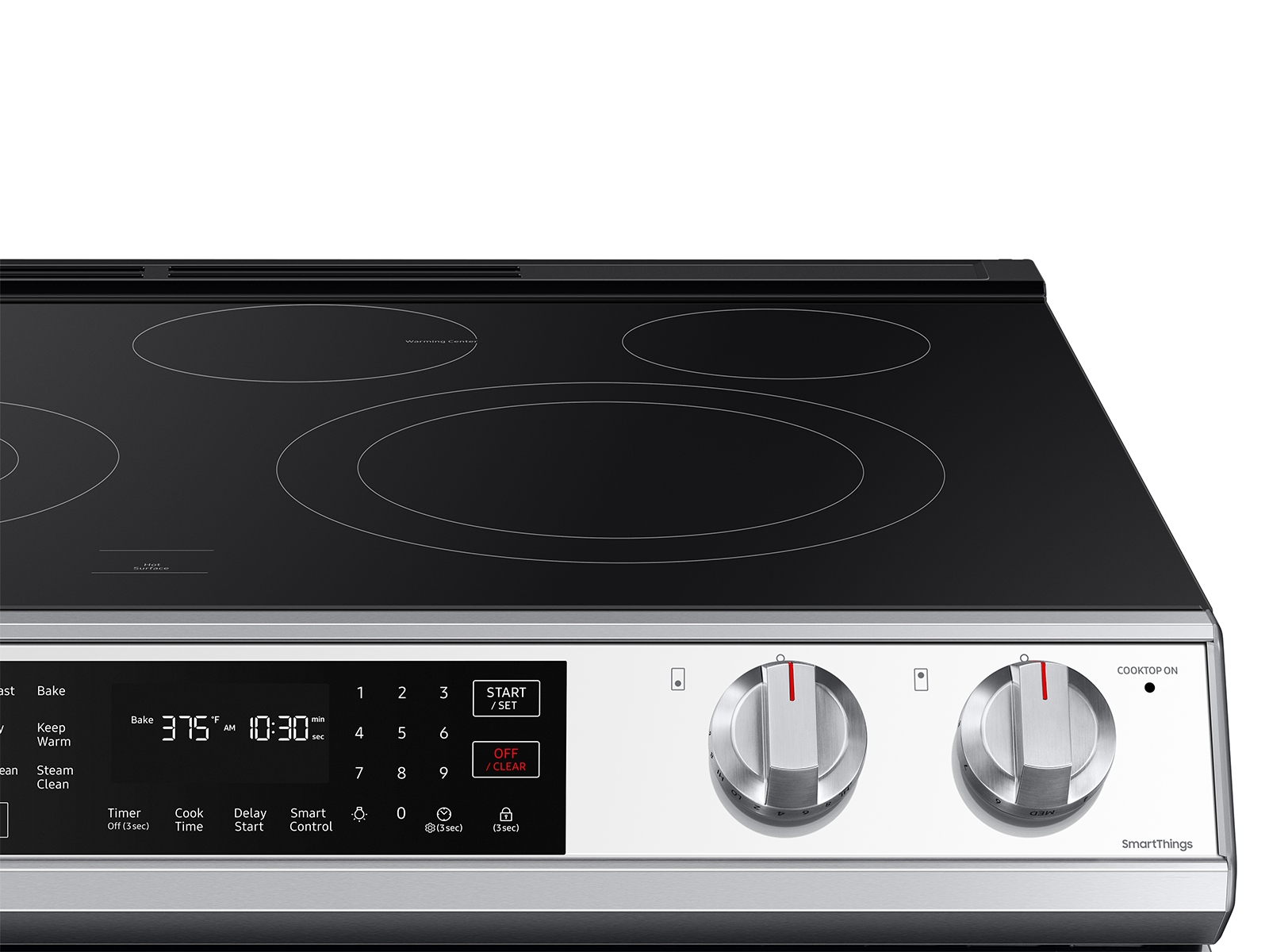 Thumbnail image of Bespoke 6.3 cu. ft. Smart Slide-in Electric Range with Air Fry &amp; Convection in White Glass