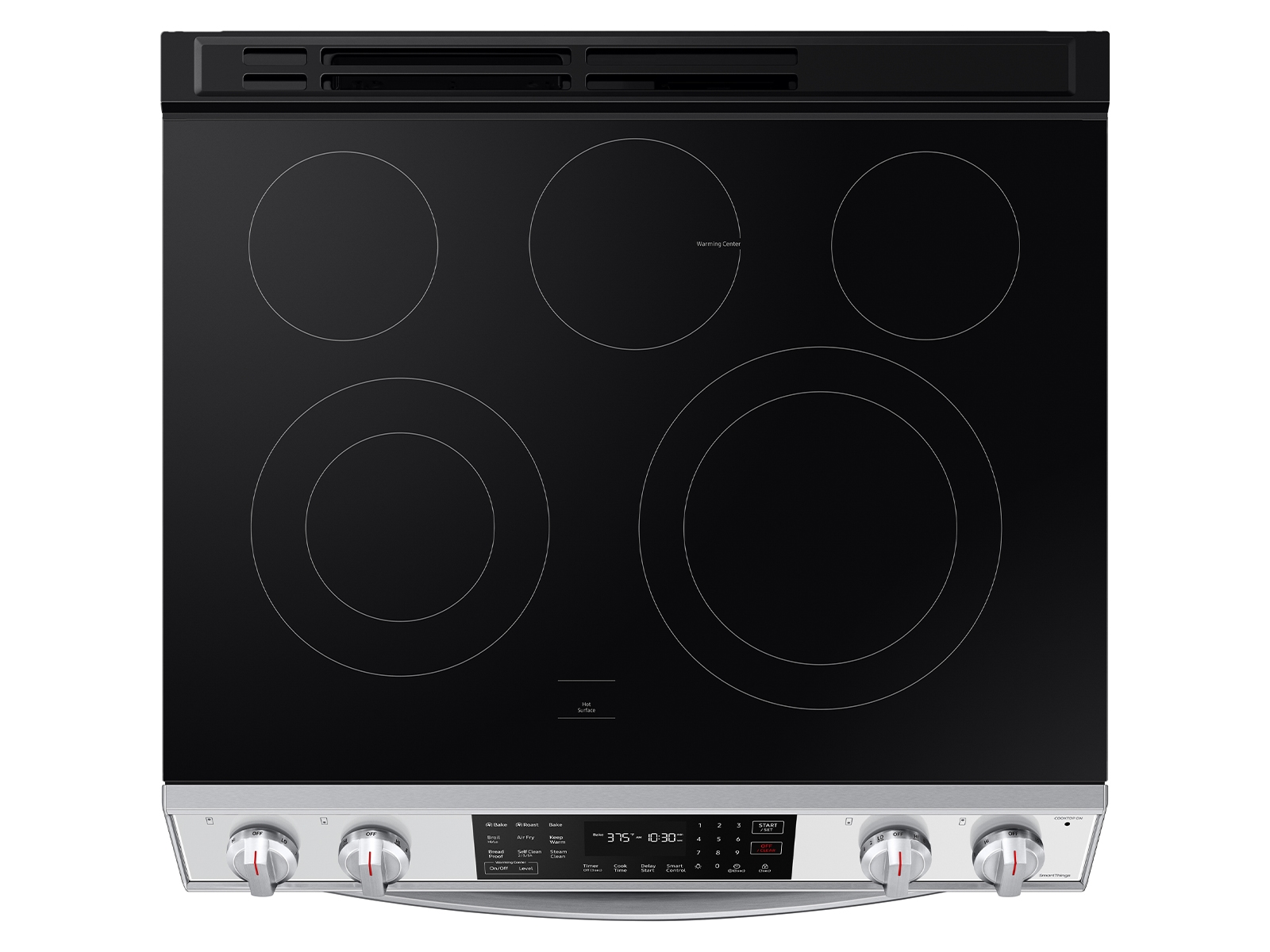 Thumbnail image of Bespoke 6.3 cu. ft. Smart Slide-in Electric Range with Air Fry &amp; Convection in White Glass