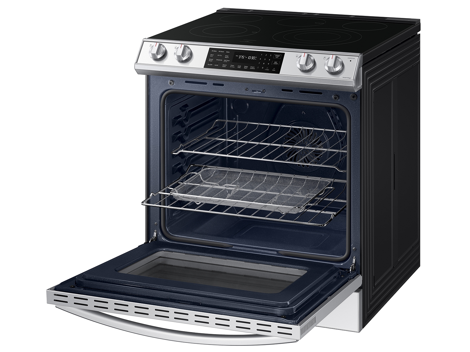 Thumbnail image of Bespoke 6.3 cu. ft. Smart Front Control Slide-In Electric Range with Air Fry & Wi-Fi in White Glass