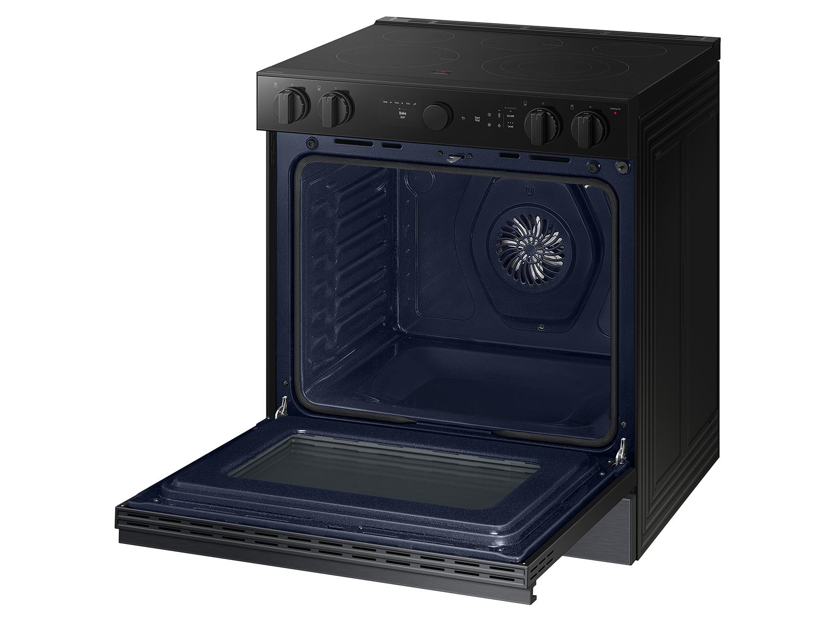 Thumbnail image of Bespoke 6.3 cu. ft. Smart Slide-In ENERGY STAR&reg; Certified Electric Range with Air Fry in Matte Black Steel