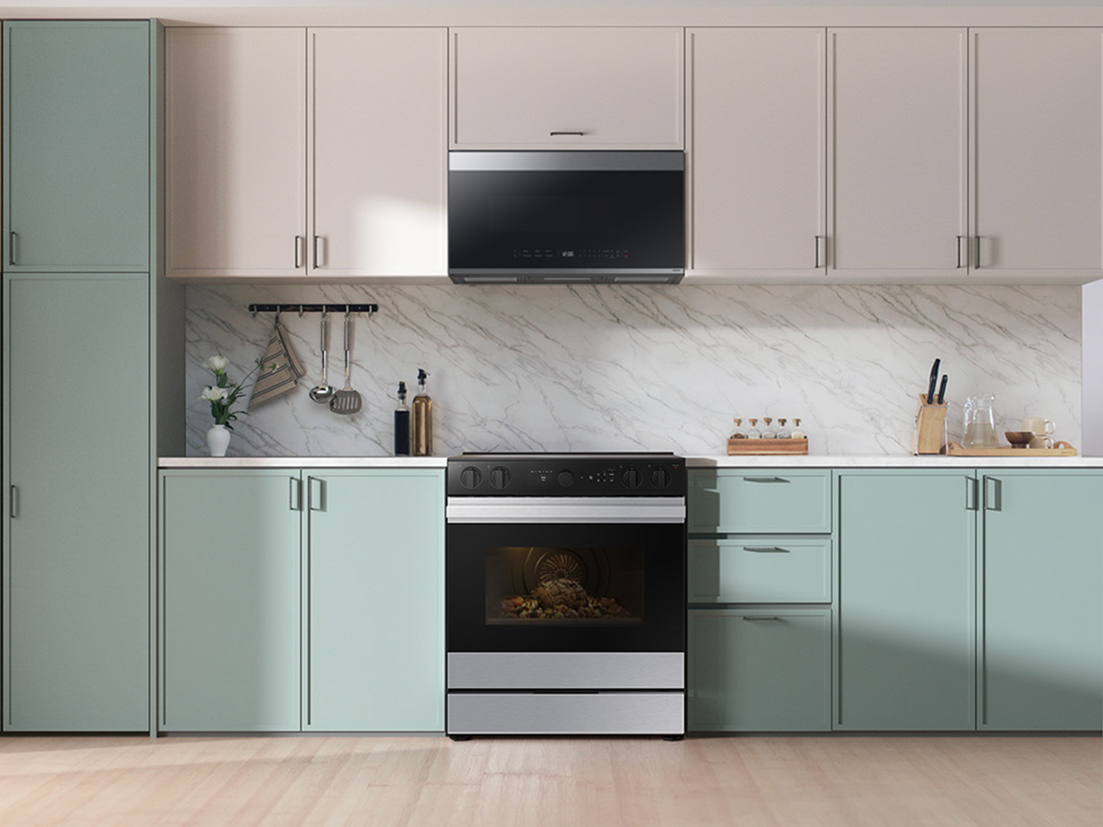 Thumbnail image of Bespoke 6.3 cu. ft. Smart Slide-In ENERGY STAR® Certified Electric Range with Air Fry in Stainless Steel