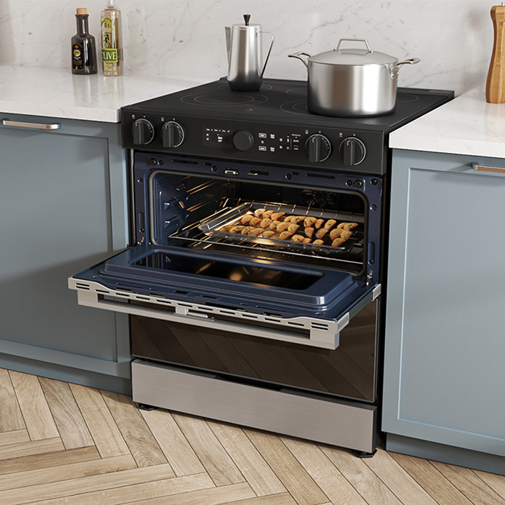 Samsung Stainless Steel Slide-In Dual Fuel with Flex Duo™