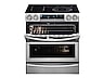 Thumbnail image of 5.8 cu. ft. Slide-In Electric Range with Flex Duo&trade; &amp; Dual Door in Stainless Steel