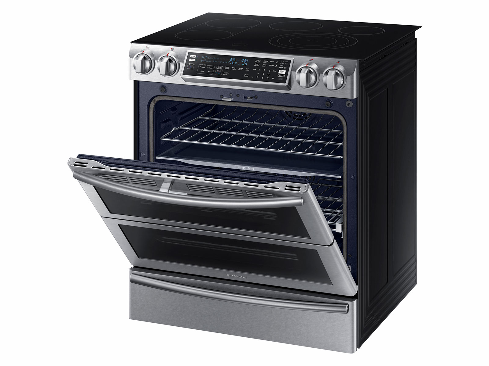 Thumbnail image of 5.8 cu. ft. Slide-In Electric Range with Flex Duo™ & Dual Door in Stainless Steel