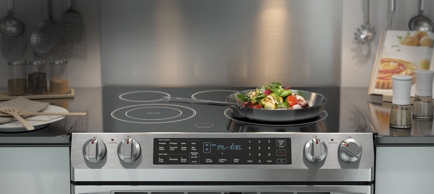 NE58F9500SS Samsung Appliances 5.8 cu. ft. Slide-in Electric Range