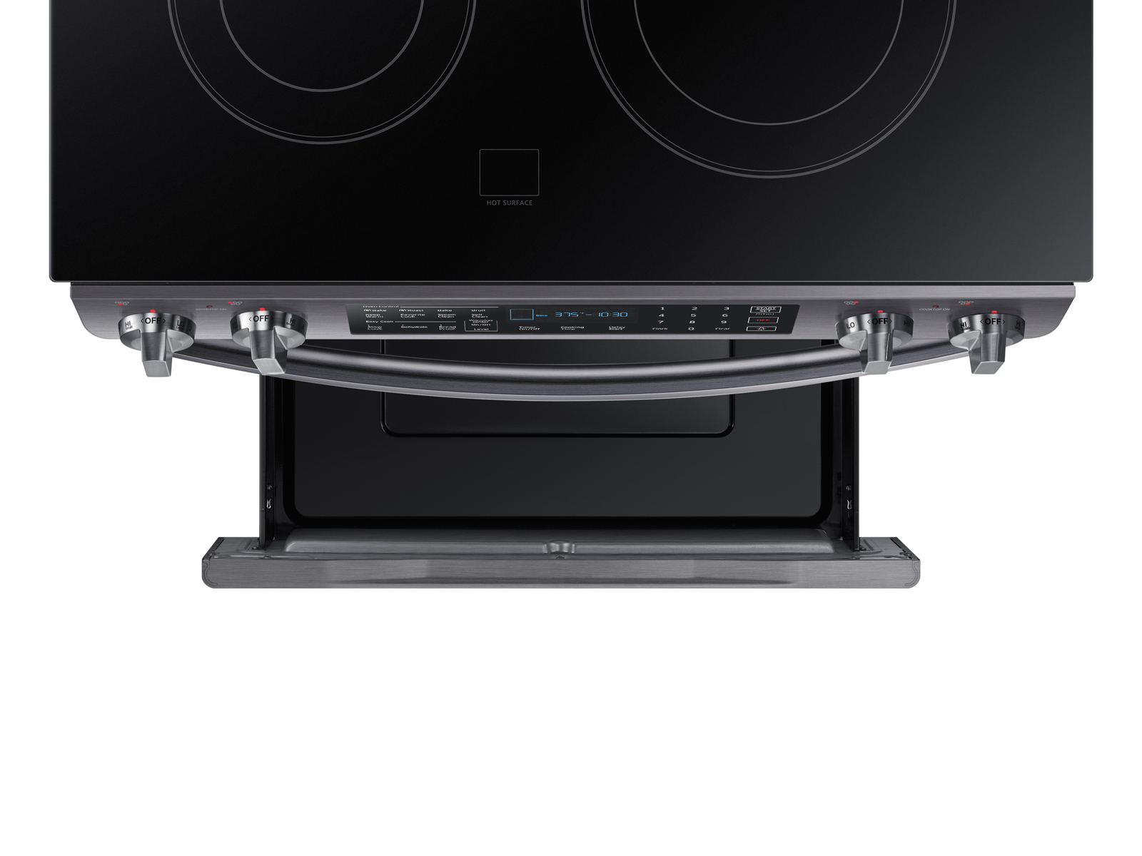 Thumbnail image of 5.8 cu. ft. Slide-In Electric Range in Black Stainless Steel