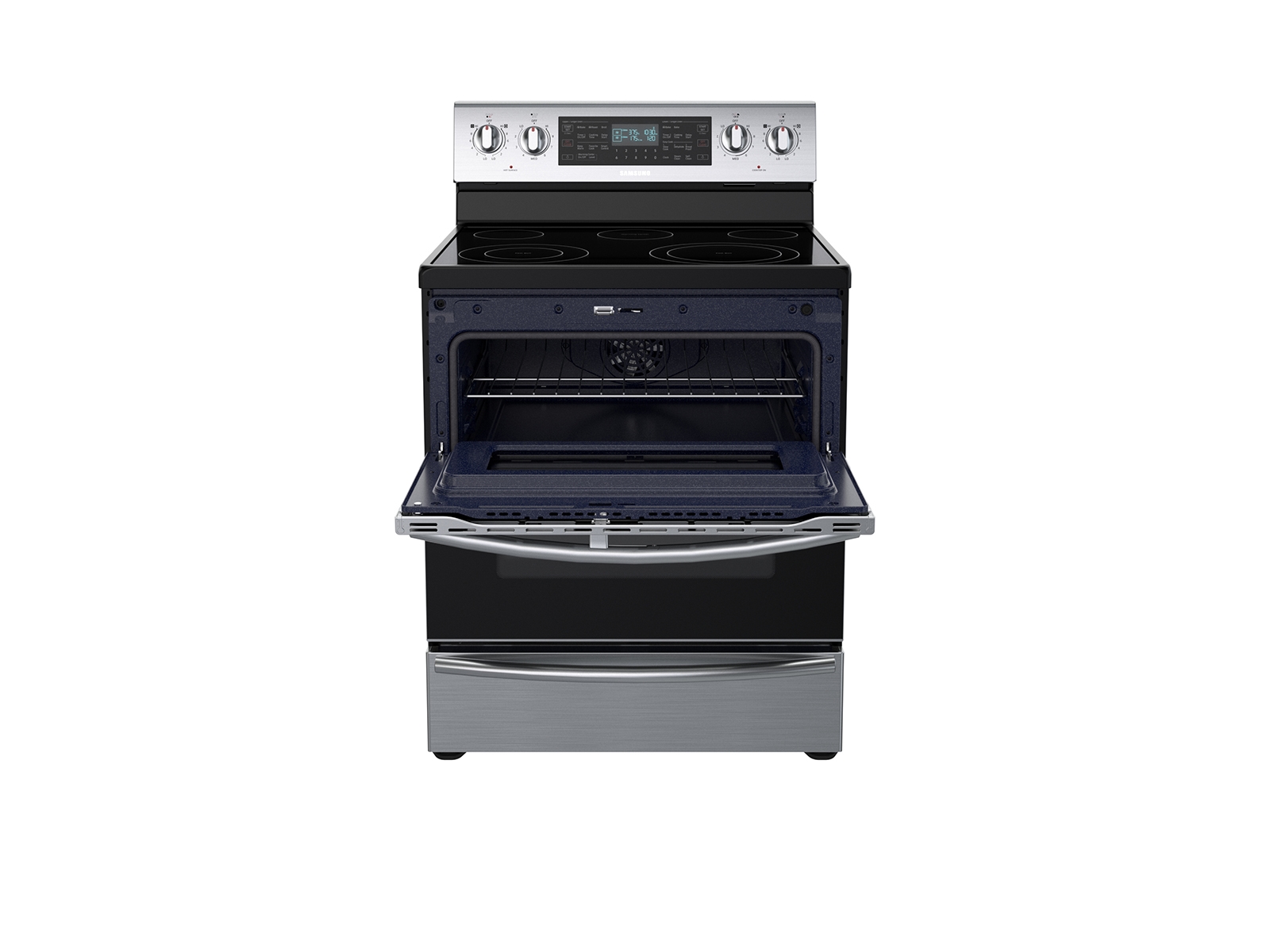 Thumbnail image of 5.9 cu ft. Smart Freestanding Electric Range with Flex Duo&trade; &amp; Dual Door in Stainless Steel