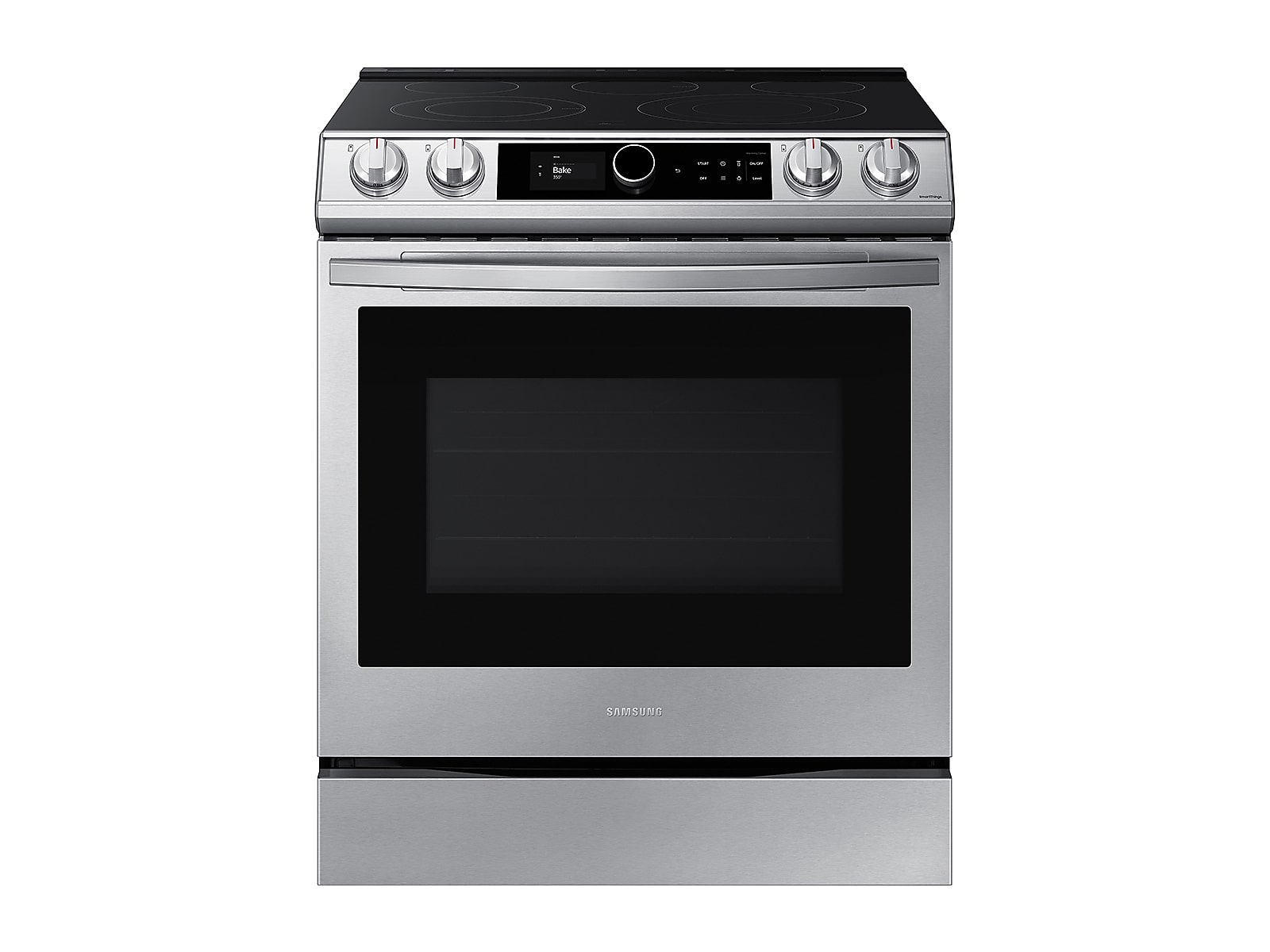 Samsung 6.3 cu ft. Smart Slide-in Electric Range with Smart Dial & Air Fry in Silver(NE63T8711SS/AA)