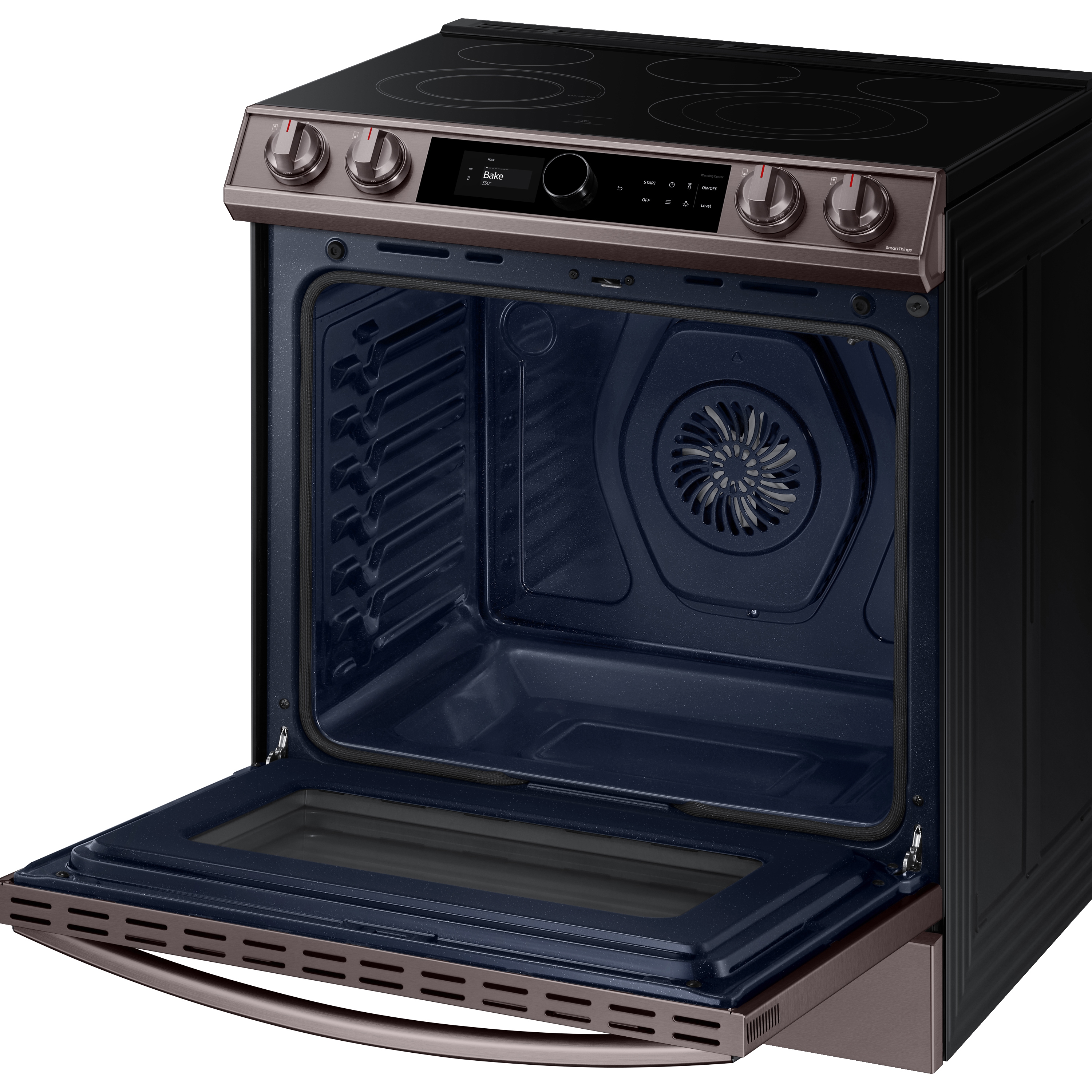 Thumbnail image of Bespoke Smart Slide-in Electric Range 6.3 cu. ft. with Smart Dial & Air Fry in Tuscan Steel