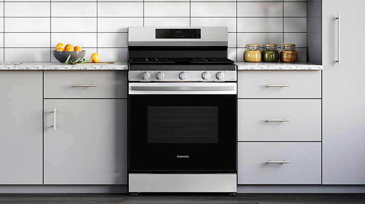 Intensief Inconsistent Mangel 6.0 cu. ft. Smart Freestanding Gas Range with Integrated Griddle in  Stainless Steel Ranges - NX60A6111SS/AA | Samsung US