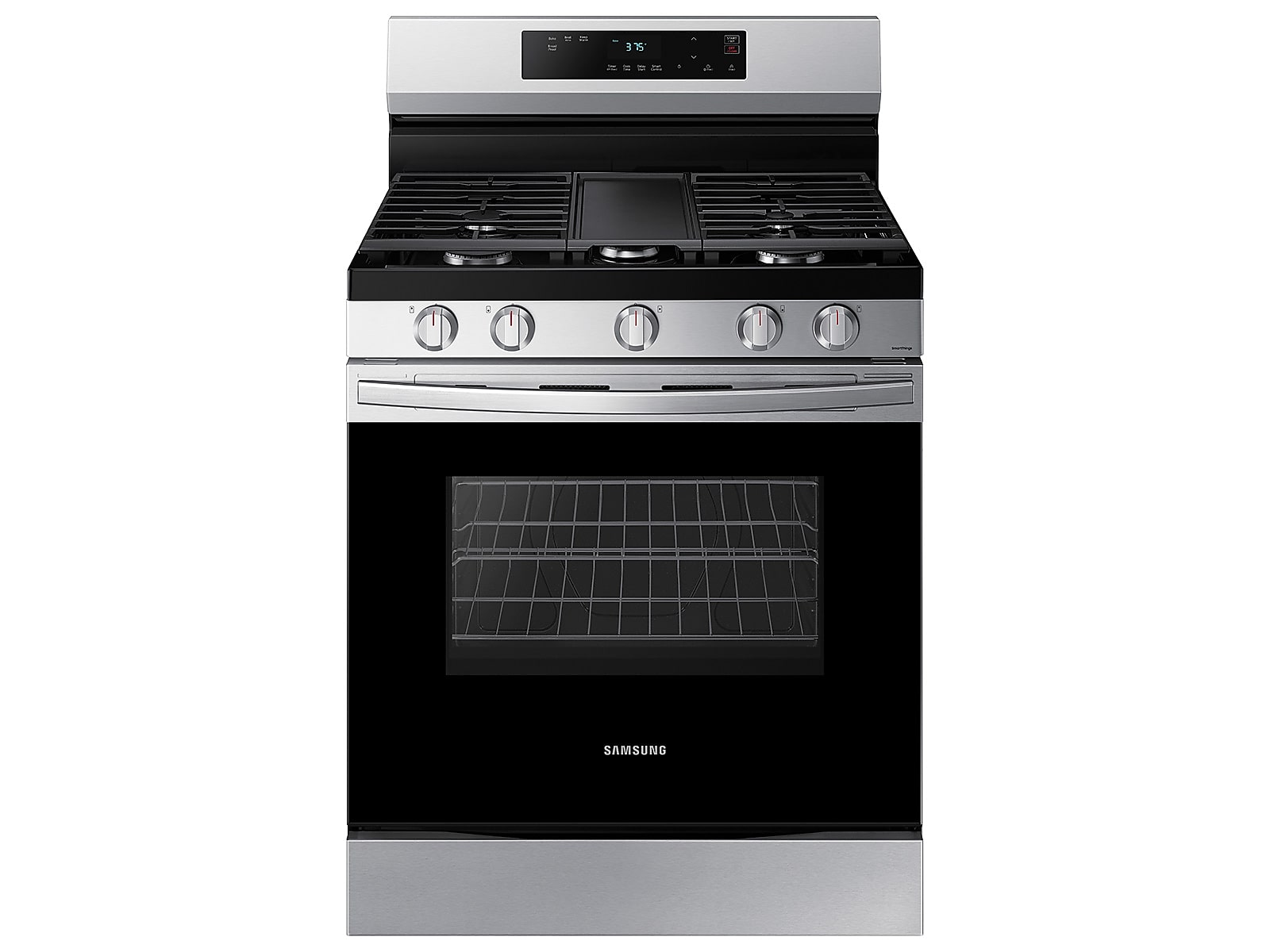 Samsung 6.0 cu. ft. Smart Freestanding Gas Range with Integrated Griddle in Stainless Steel(NX60A6111SS/AA)