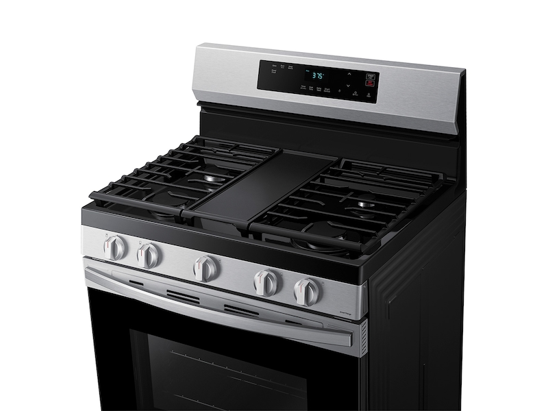 6.0 cu. ft. Smart Freestanding Gas Range with Integrated Griddle in Stainless Steel